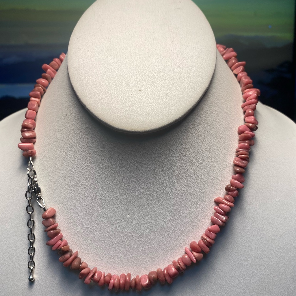 Rhodonite Chip Necklace